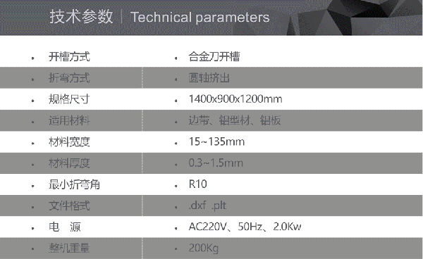 L3-鋁型材彎字機(jī)技術(shù)參數(shù)表 L3-鋁型材彎字機(jī)技術(shù)參數(shù)表